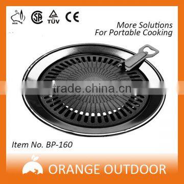 Non- Stick no Smoke Round Bbq Grill Plate With LFGB Approve