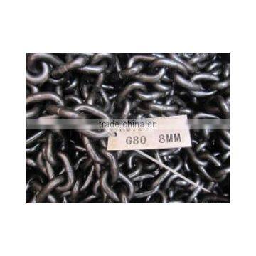 High Strength alloy steel fishing lift chain G80