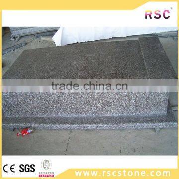 Red G664 granite tombstone