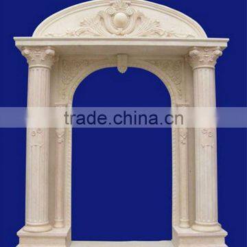 Roman Column White Marble Arch Door Frame