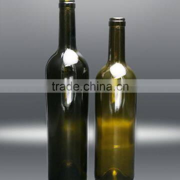 Factory price dark green glass cooking oil bottles