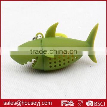 Food grade Silicon tea infusion balls shark shape tea ball