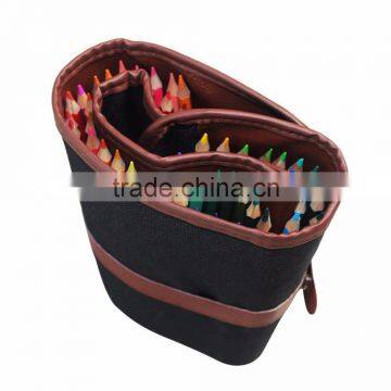 Factory Wholesale Roll Up 48 Slots Pencil Pouch Canvas Pencil Case photo-2
