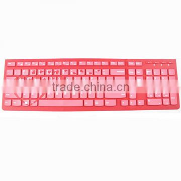 Hot Red Environment Friendly Compression Molding Silicon Key Board Protector for LENOVO Desktop Computer