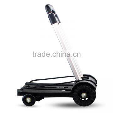 Upgrade Folding Shopping Cart With 4 Wheels/Lightweight Aluminum Cube Folding Luggage Cart/ Portable Hand Trolley photo-4