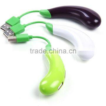 New Fantastic Design USB Hub Eggplant Shaped 4 Port USB Hub 4 in 1 USB Hub photo-2