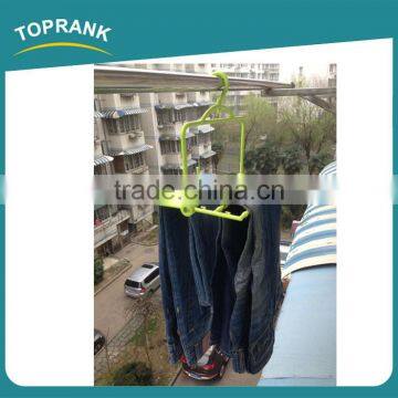 Cheap Hot Selling Four Layers Adjustable Plastic Foldable Trouser Hanger Plastic Pant Hanger photo-3