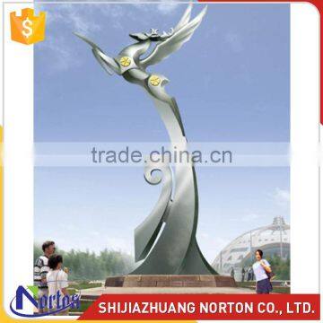 Abstract animal stainless steel sculpture for square decor NTS-006LI