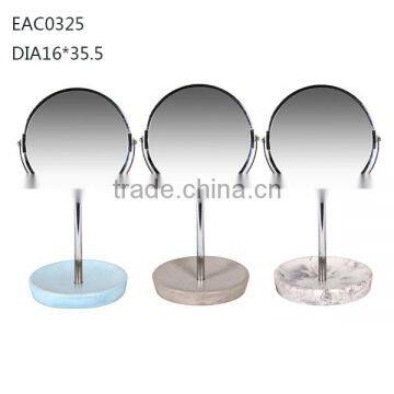 Make up Mirror With Marble Effect Base Holder photo-2