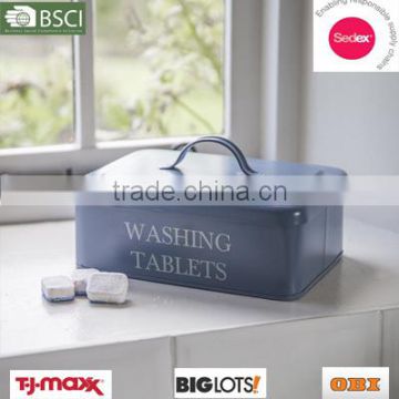 Tin Washing Tablets cleaning caddy