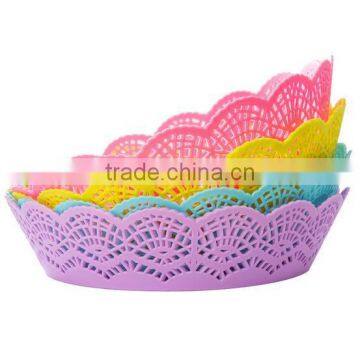 New Product Colorful Plastic Fruit Basket Fruit Tray Snack Tray Nut Bowl Candy Tray photo-5