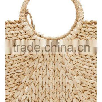 Straw Pompom Water Hyacinth Bag photo-4