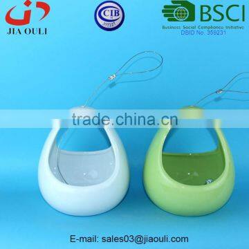 BSCI Audit Factory Hot Sales EASTER Decorations Ceramic Egg Basket Planter, Hanging Plant Pot photo-5