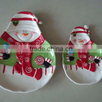 christmas snowman plate SN3-45