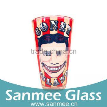 Hot Sales Colorful Printing Design Glass Cup Drinkware Gift Cup