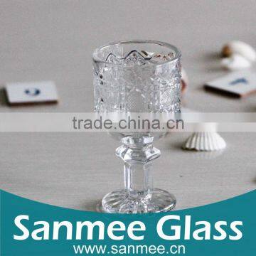 Mini Elegant Embossed Wine Glass Shot Glass