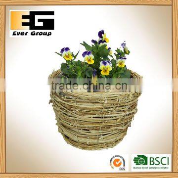 Round Natural Rattan Woven Cup Type Flowerpot photo-6