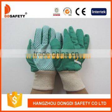 DDSAFETY 2017 Green Cotton Dotted Garden Glove