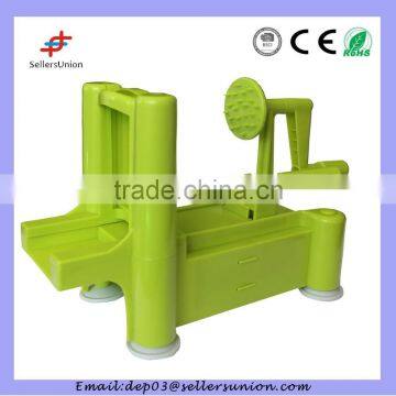 Spiral Manual Fruit Vegetable Cutter, As Seen On Tv Tri-blade Plastic Spiral Vegetable Slicer photo-3