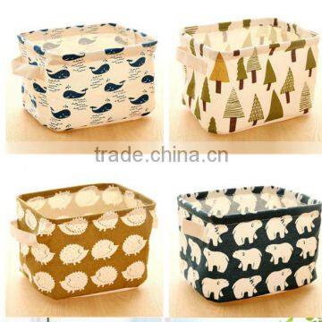 Cute Linen Desk Storage Case Cosmetic Stationery Jewellery Organizer Holder photo-2