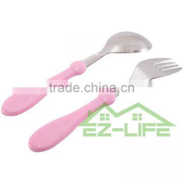Korean Cute Stainless Steel Baby Spoon and Fork Set photo-3
