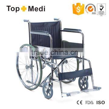 Guangzhou Best Price Manual Steel Wheelchair / Silla de Ruedas