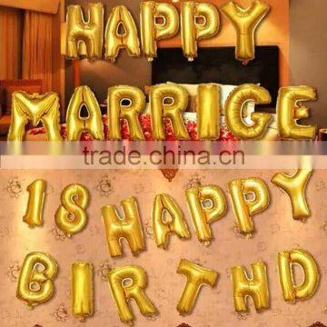 16 Inch Helium Inflatable Foil Balloons Party Decoration Gold Foil/aluminum Balloon photo-2
