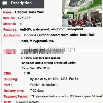 Factory OEM Artificial Green Vertical Cheap Grass Wall photo-2