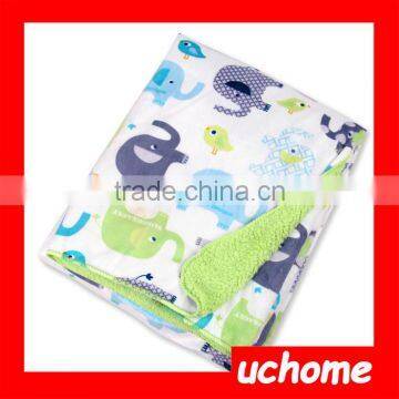 UCHOME 2016 Hot Sell Super Soft Plush And Microplush Baby Swaddle Blanket