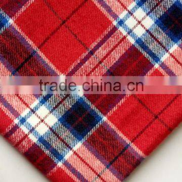 Yarn Dyed 100% Cotton Flannel/Brushed Twill Check/Plaid Fabric