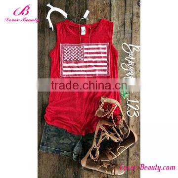 Fashion Custom White T-Shirt T Shirt Printing Stringer Tank Top