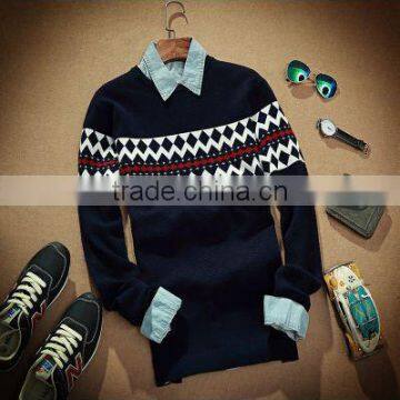 GZY New Long Sleeve Men Sweater Intarsia Sweater photo-2