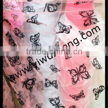 Beautiful swallowtail butterfly printing tutu tulle, 100% nylon tutu tulle, wedding decoration