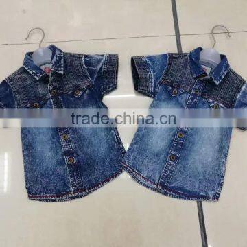 China wholesale clothing for boys fancy denimT- shirts kids Blouses