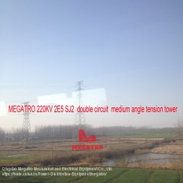 MEGATRO 220KV 2E5 SJ2 double circuit medium angle tension tower