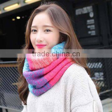 2017 New Year Spring Cute Young Girl Neckchief Knitted Printing Colorful Students Girl Pullover photo-2