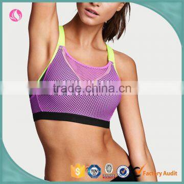 wholesale sports bra polyester mesh dri fit fitness wear for girl