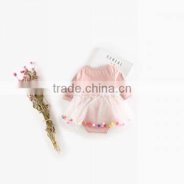 0-3 Years 2017 Wholesale Baby Patchwork Skirt Romper Soft Autumn Cotton Volie Babys Jumpsuit (pick Size Color) photo-3