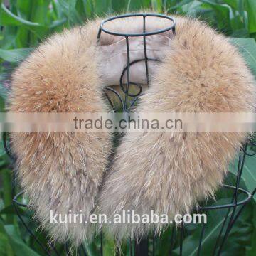 2016 Winter 100% Real Natural Fur Collar & Womens Scarfs Fashion Coat Sweater Scarves Collar Luxury Raccoon Fur Neck Cap photo-3