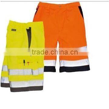 Yellow / Orange Colors Tape Waterproof Hi--Vis Short Pants