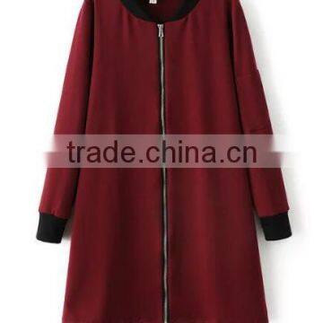 Runwaylover EY1022C OEM Service Factory Direct Geometric Pattern Winter Women Long Jacket Coat photo-3