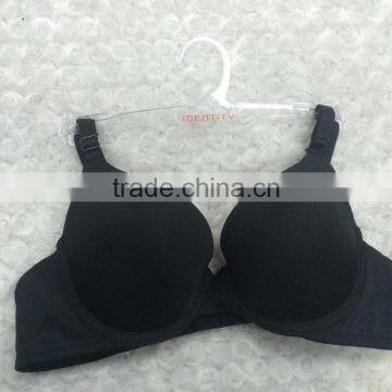 Soft padded bra with extra cotton plain dyed underwear bra and panty sets