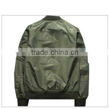 Polyester Spandex Jacket Green Army Jacket Bomber Jacket Man
