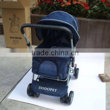 Factory Direct Shock Absorbers Two-way Aluminum Pet Pet Trolley Four-wheel Folding Washable Dog Carts Spot photo-4