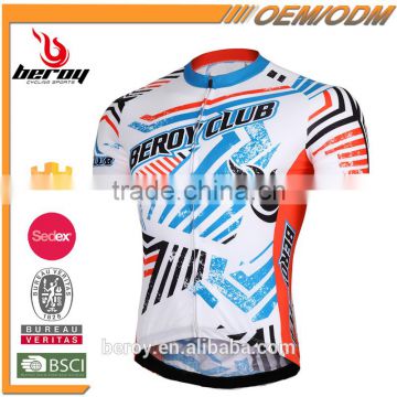 BEROY sublimation printing giant cycling short sleeve jersey dry fit,plus size cycling shirt