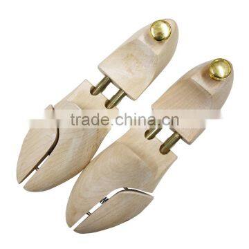 Adjustable Type Shoe Tree in Beech Wood With Double Golden Color Tube and Cap photo-4