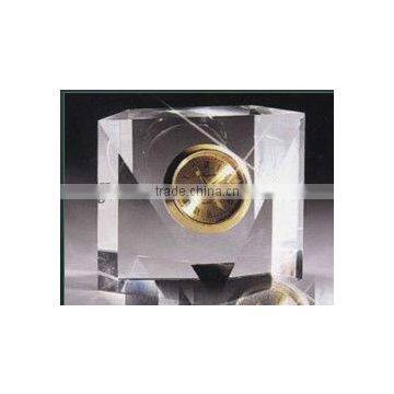 pillar shape crystal clock