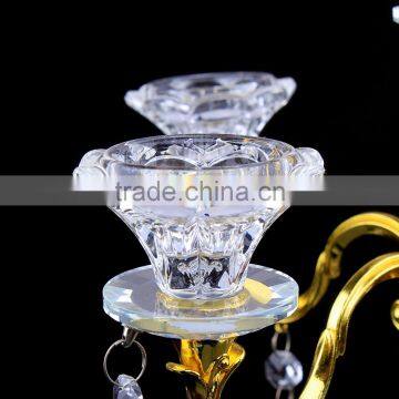 High Quality 5 Arms Crystal Centerpieces Votives Candle Holders Suitable for Wedding Decoration photo-3