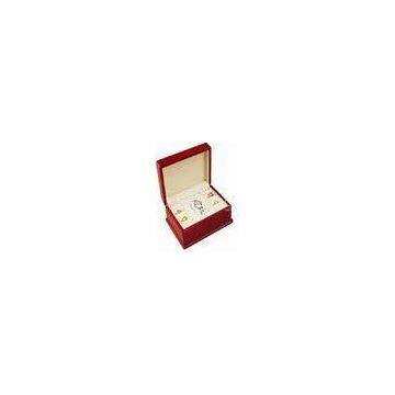 Red Fashion Ear Ring / Earring Stud Art Paper / Card Board Boxes Jewelry Packaging Boxes