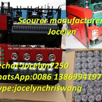 China automatic stainless steel scourer making machine/kitchen cleaning ball making machine